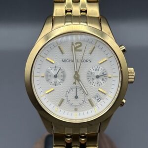 Michael Kors MK‑5192 Gold Chronograph Watch – Ready to Wear, Women's Quartz